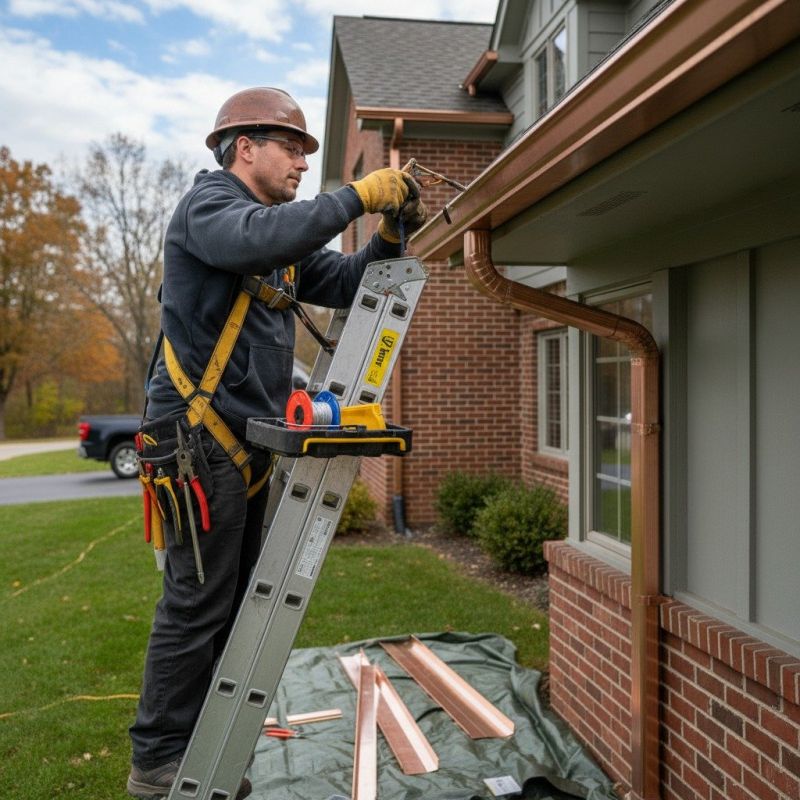 Copper Downspout Replacement
