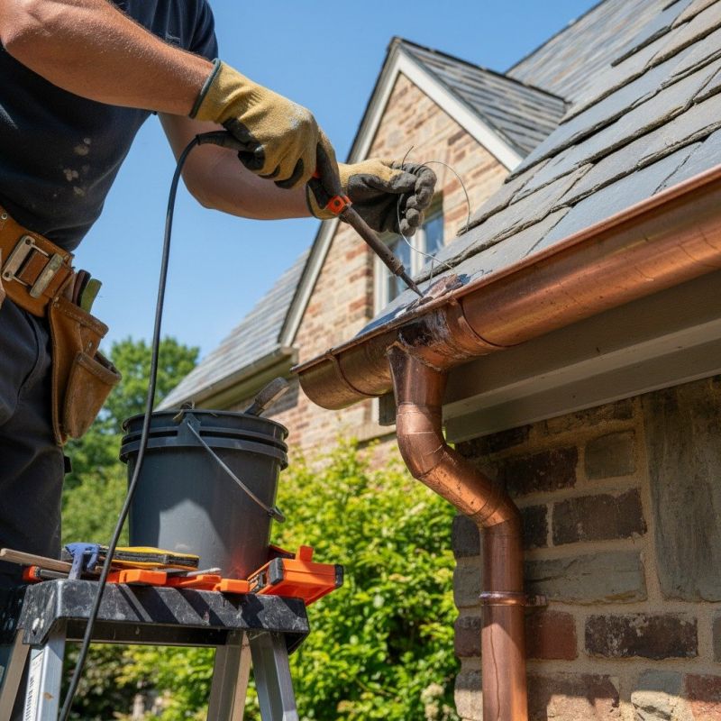 Copper Downspout Replacement